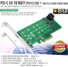 Eiratek PCIe x4 to NGFF (PCIe) SSD SATA to 2 x NGFF (SATA) Card 2B1M