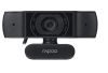 Rapoo C200 720p HD USB Black, 360° Horizontal, 100° Super Wide-Angle Webcam with Microphone for Live Broadcast Video Calling Conference
