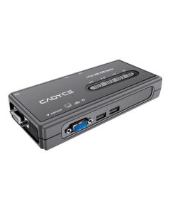 Cadyce CA-UK400 4 Port Desktop USB KVM Switch (Black)