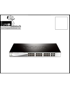 DGS-1210-28P - 24 PoE 10/100/1000 ports + 4 Gigabit SFP ports Web Smart Switch
