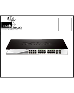 DGS-1210-28 - 24 10/100/1000Base-T ports + 4 SFP ports Web Smart Switch