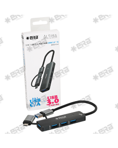 Eiratek 2-in-1 USB-C/A 4-Ports USB Hub (USB3.0*4)