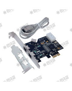Eiratek PCIe x1 to FireWire 800 Card 1394B (2 External +1 Internal Port)