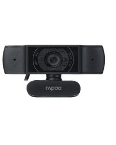 Rapoo C200 720p HD USB Black, 360° Horizontal, 100° Super Wide-Angle Webcam with Microphone for Live Broadcast Video Calling Conference

