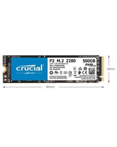 Crucial P2 500GB 3D NAND NVMe PCIe M.2 SSD - CT500P2SSD8